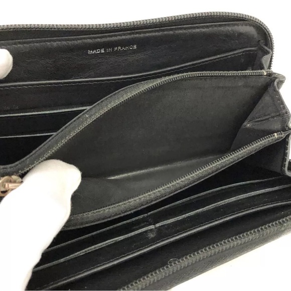 CHANEL CC Logo Caviar Skin Zip Around Long Wallet - Picture 5 of 8